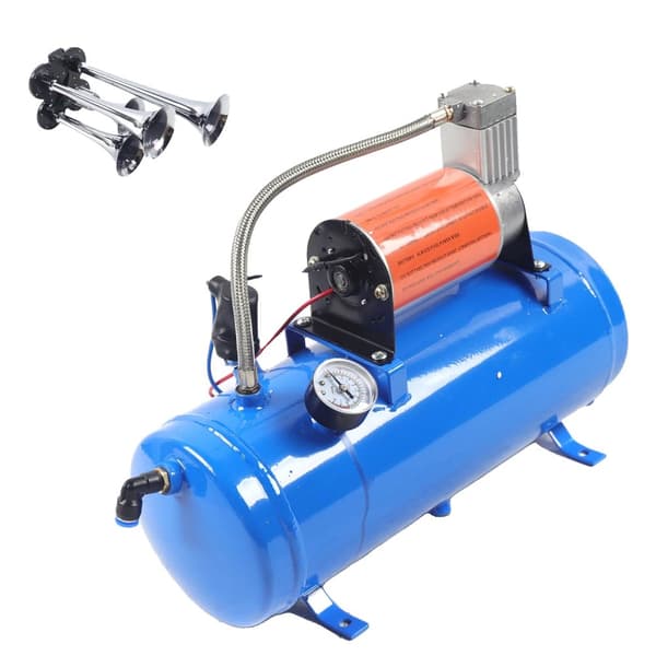 150 PSI Luftkompressor, 6L Kapacitet, Kompakt Design,EU, Blå