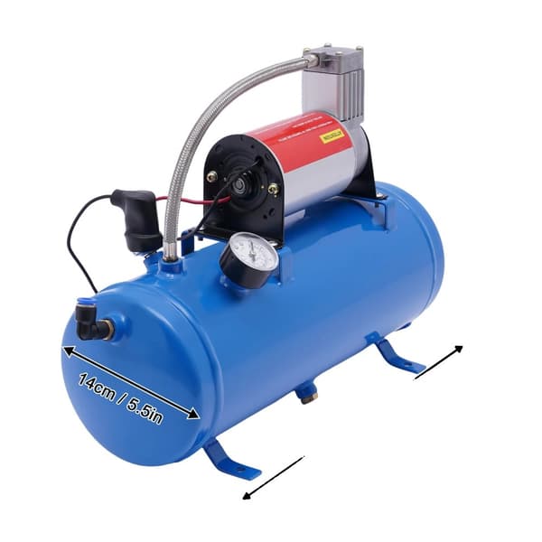 12V Luftkompressor, 150 PSI Maksimalt Tryk, 6L Tankkapacitet,Blå