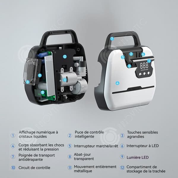 INN Bil Luftpump 120W trådlös digital visning och intelligent belysning bärbar laddning snabb inflation användning