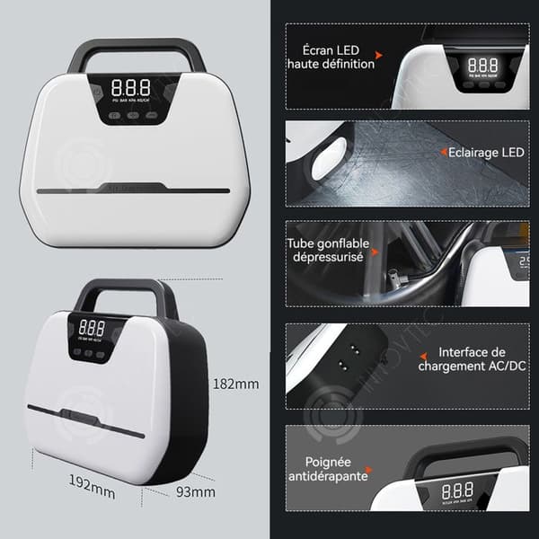INN Bil Luftpump 120W trådlös digital visning och intelligent belysning bärbar laddning snabb inflation användning