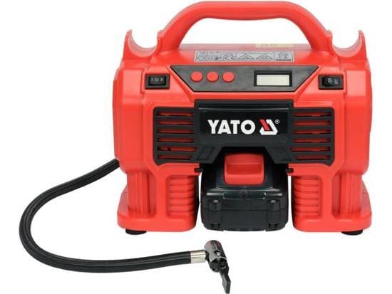Kompressor YT 18V med 11 BAR tryk og 21 l/min flow, inklusive 1 batteri 3,0 Ah