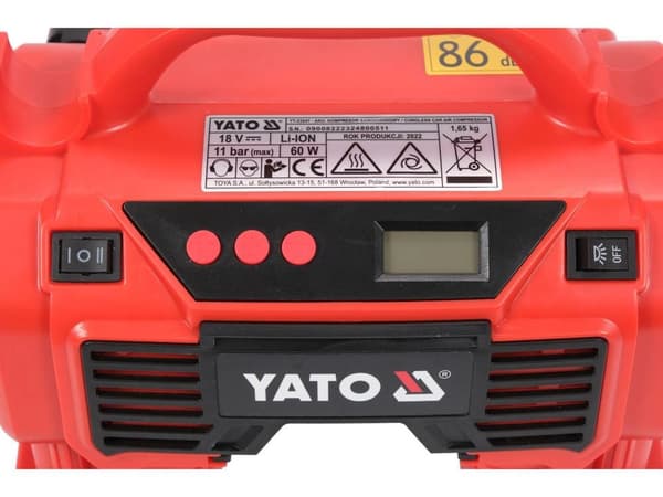 Yato YT-23248 luftkompressor 60 W 21 l/min Batteri