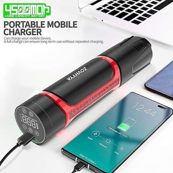 Bärbar Luftkompressor - MÄRKE - Mini Kompressor - 150 PSI - USB Uppladdningsbar - LED