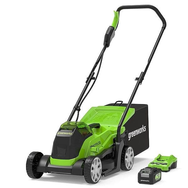 33 cm sladdlös gräsklippare Greenworks GD24LM33K4 - 2516107UB - laddare + 4Ah batterikit