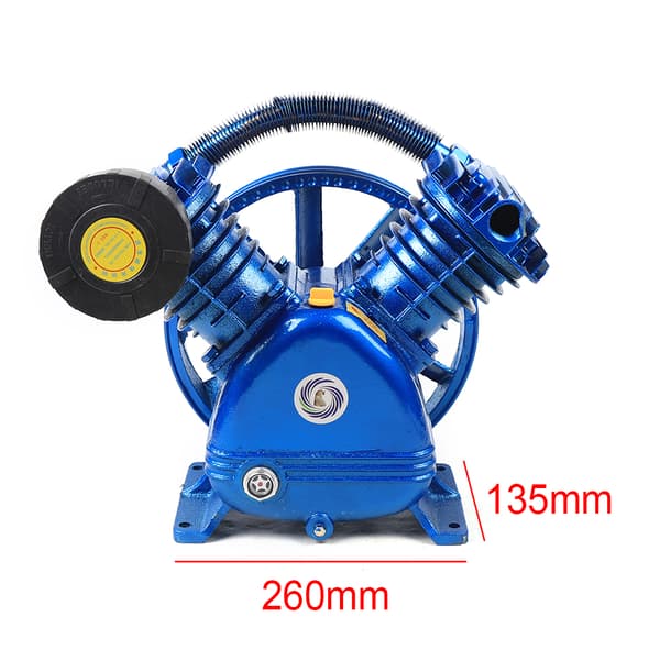 4 kW Ilmakompressorin Pumpun Pää, 5,5 HP Kaksoissylinteri, 8 Bar Paine, Korkea Tehokkuus