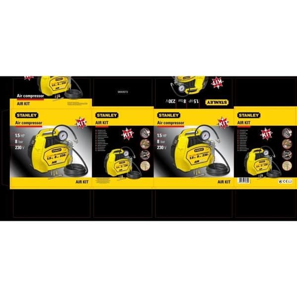 STANLEY AIR KIT tanklös luftkompressor - 1,5 hk - Ultrakompakt - Bärbar
