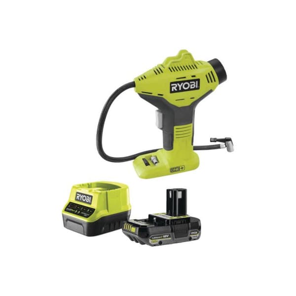RYOBI 18V One Plus-kompressor - 1 2,0Ah batteri - Snabbladdare - R18PI-120GJ