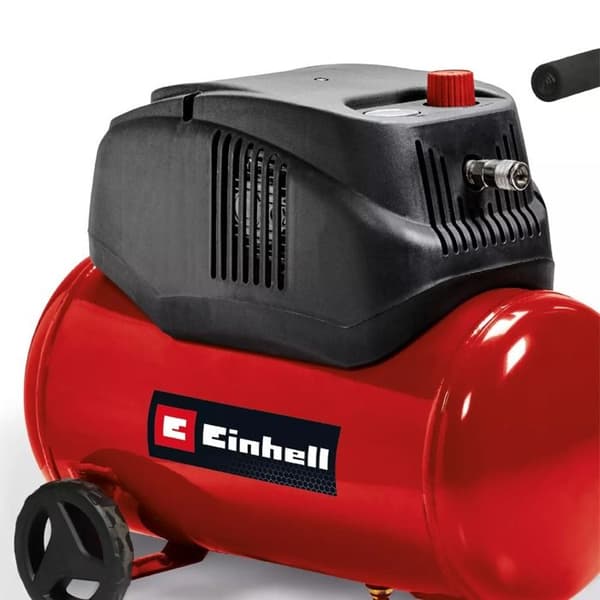 Einhell Kompressor TC-AC 200/24/8 OF (1200 W, 8 bar, tryckregulator, oljefri och underhållsfri motor, 24L tank)