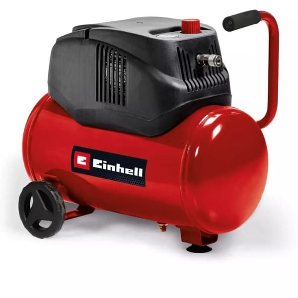 Einhell Kompressor TC-AC 200/24/8 OF (1200 W, 8 bar, tryckregulator, oljefri och underhållsfri motor, 24L tank)