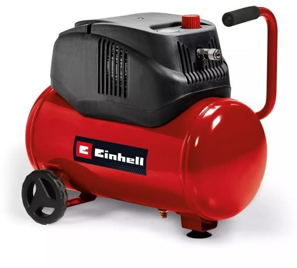 Einhell Kompressor TC-AC 200/24/8 OF (1200 W, 8 bar, tryckregulator, oljefri och underhållsfri motor, 24L tank)