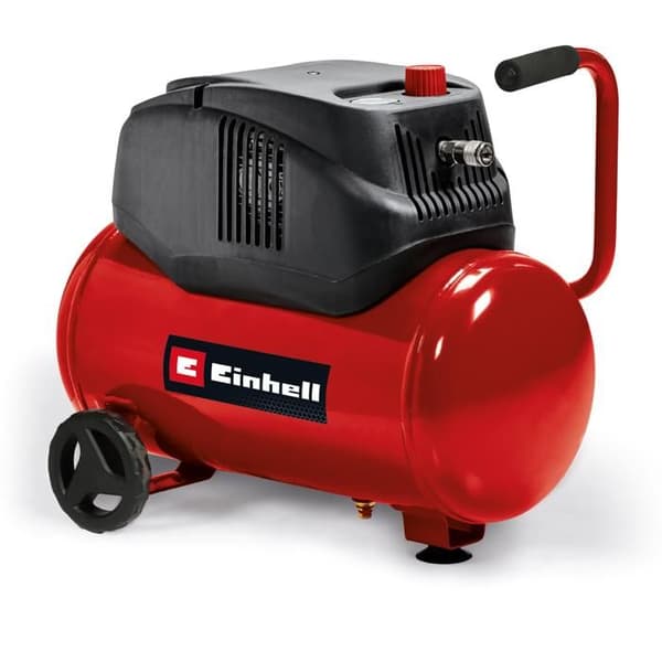 Einhell Kompressor TC-AC 200/24/8 OF (1200 W, 8 bar, tryckregulator, oljefri och underhållsfri motor, 24L tank)