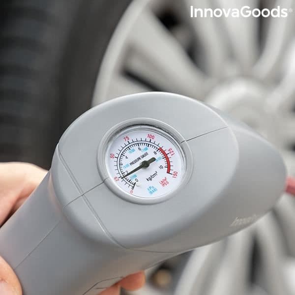 Bärbar luftkompressor - InnovaGoods - AirPro - Integrerad LED - Slang och tillbehör ingår - Universal