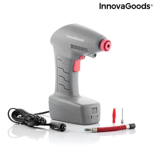 Bärbar luftkompressor - InnovaGoods - AirPro - Integrerad LED - Slang och tillbehör ingår - Universal