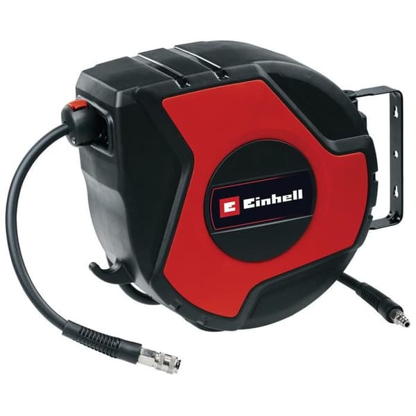Einhell Tryckluftsslangtrumma TC-PH 150 (slangens längd 15 m + anslutningsslang 1,5 m, väggmonterad hållare)