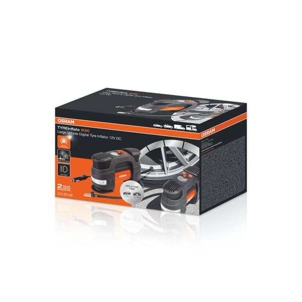 Luftkompressor - Osram - TYREinflate 830 - 5.5 bar - Digital skärm - Arbetslampa