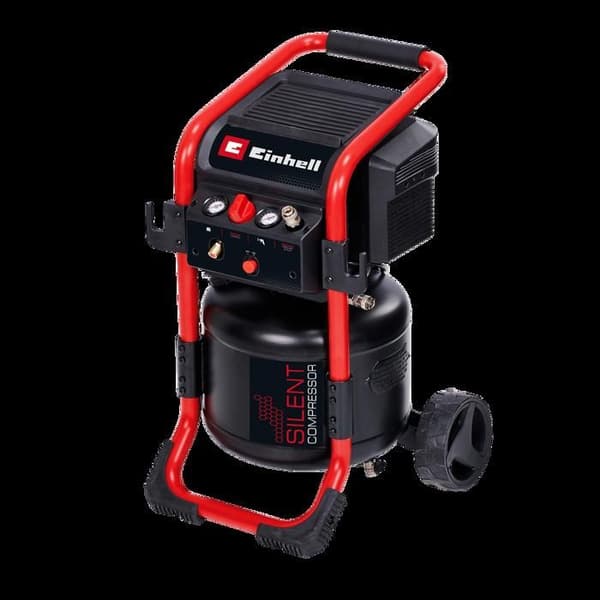 Einhell Tyst Kompressor TE-AC 240/24 Silent (1500 W, Max. 10 bar, Tank 24L, 240 l/min, 70dB, oljefri motor)