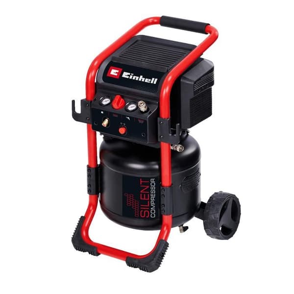 Einhell Tyst Kompressor TE-AC 240/24 Silent (1500 W, Max. 10 bar, Tank 24L, 240 l/min, 70dB, oljefri motor)