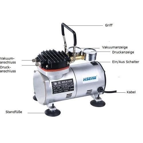 Mini vakuumpump och luftkompressor 2 i 1 OCS.tec VK1-FBA