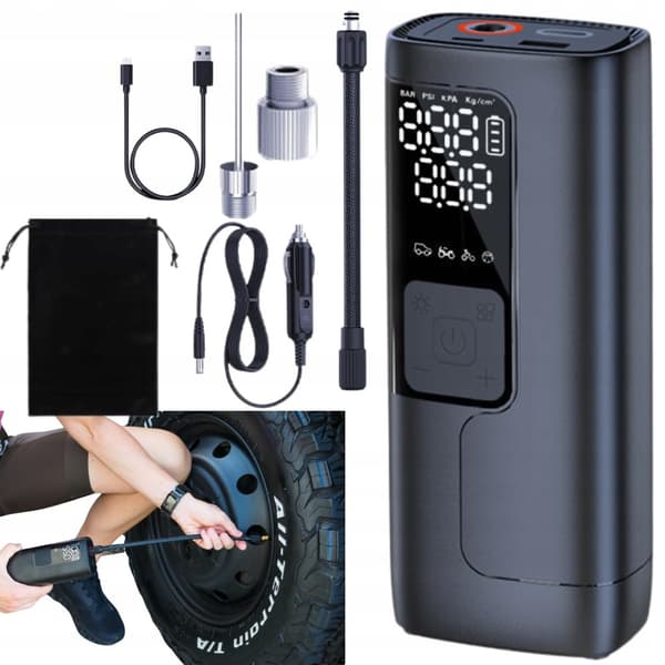 Elektrisk pumpekompressor trådløs bilcykel 5200mAh 150psi