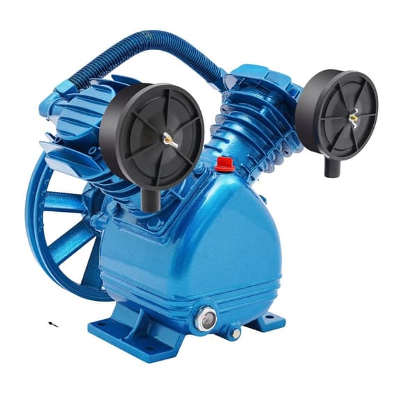 Ilmakompressorin pumppupää, 2200W teho, 250L/min poistokapasiteetti, valurautamateriaali,Sininen