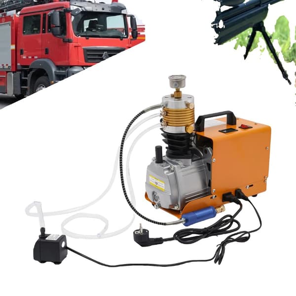Bærbar PCP Luftkompressor, 30MPA Tryk, 26,4 gal/min Inflationsvolumen,EU, Gul, 220V