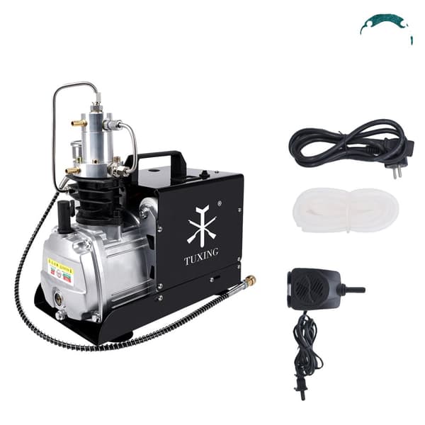 TUXING PCP Luftkompressor, 4500PSI Tryk, Vand- og Ventilationskøling,220V, Manuel nedlukning