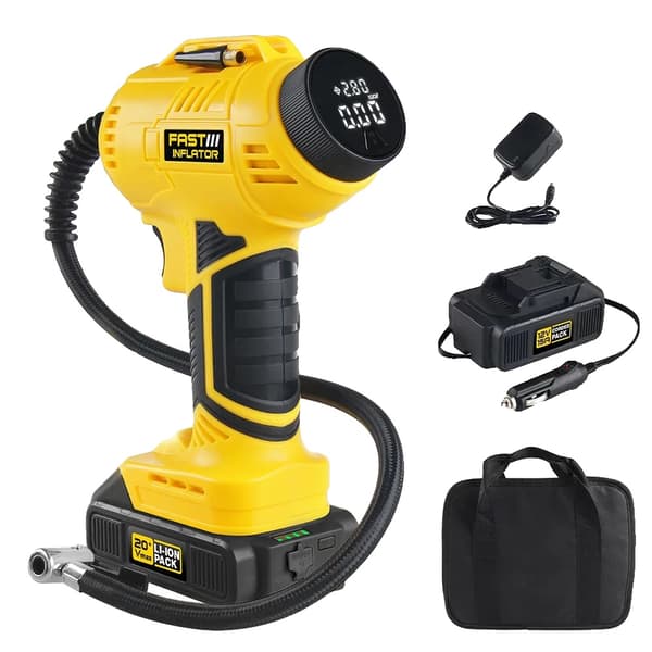 Langaton Ilmapumppu, 150 PSI Maksimipaine, Digitaalinen Mittari,20V+12V kaksoisvirtalähde