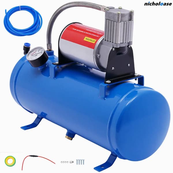 DC Kyyti Ilmakompressori, 6L Säiliö, 100 PSI, Kompakti Muotoilu