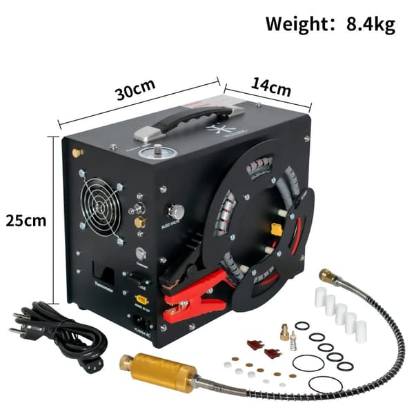 TUXING PCP Luftkompressor, 4500PSI Højtryk, Bærbart Design,TXES062, 110V