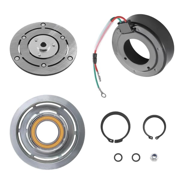 Airconditioningskompressor Magnetisk Kobling, 12V Solenoide Spole, Holdbar Remskive Design, Alsidig Kompatibilitet