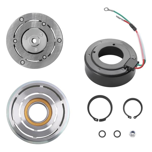 Airconditioningskompressor Magnetisk Kobling, 12V Solenoide Spole, Holdbar Remskive Design, Alsidig Kompatibilitet