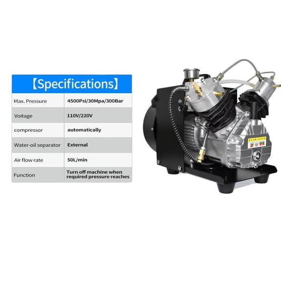 Korkean paineen PCP-ilmakompressori, automaattinen sammutus, tehokas ilmavirta,TXEDM041, 220V