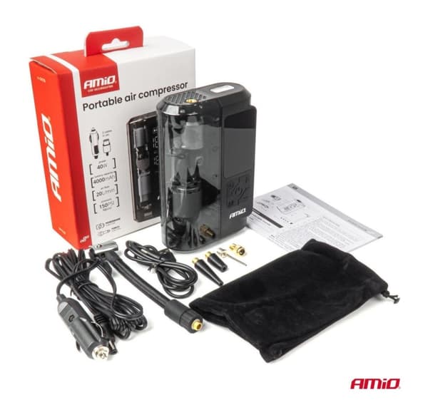 Trådløs kompressor 12V 10bar 2*2000mAh