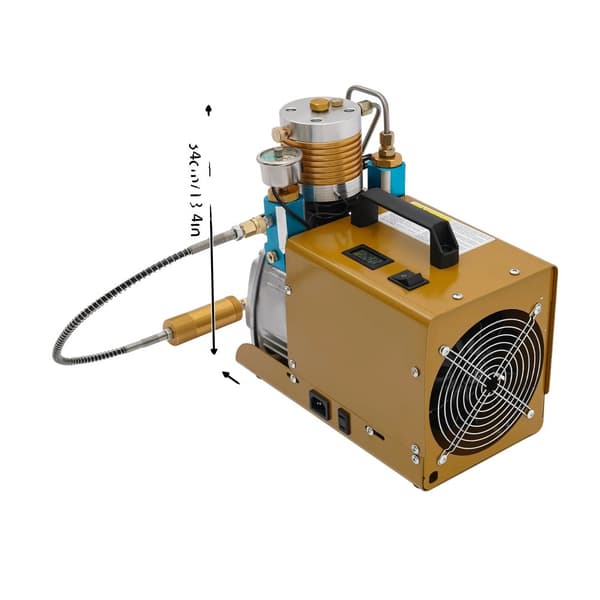 Korkeapaineilmapumppu, 1,8 kW teho, säädettävä paine 5-30 MPA, maksimaalinen täyttötilavuus 100 L/26,42 gal/min,EU, 220V