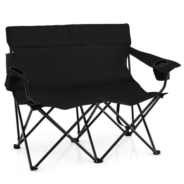 Campingstol, 135x66x96 cm, Svart