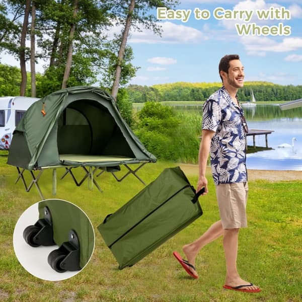 Camping Sängtält, 194x146x160 cm, Grön
