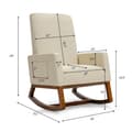 Miniatyrbillede 4 af 8: Gyngestol, 66x90-103x99 cm, Beige