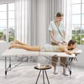Miniatyrbild 1 av 8: Portabel Massagebädd, 213x89x59-80 cm, Svart/Vit/Rosa