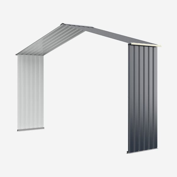 Udendørs opbevaringsskur, 340x319x210 cm, Grå