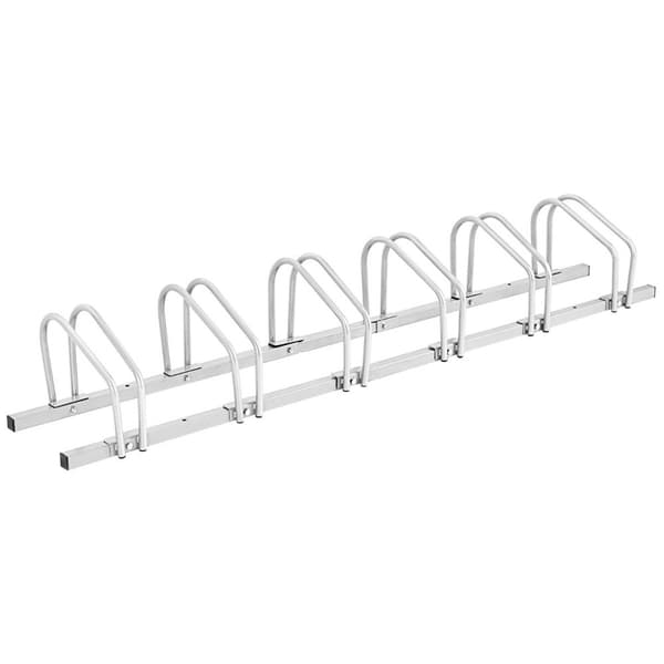 Cykelopbevaringsstativ, 180x32.5x26 cm, Sort/Sølv