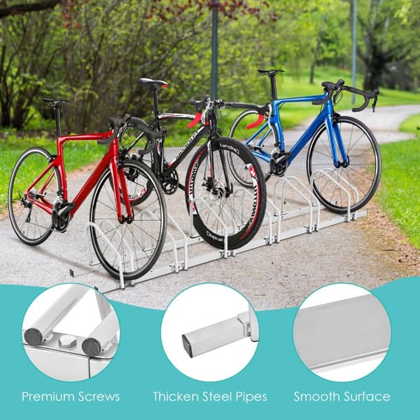 Cykelopbevaringsstativ, 180x32.5x26 cm, Sort/Sølv