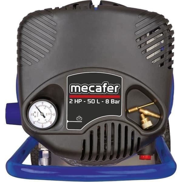 Vertikal kompressor - MECAFER - 425790 - 50 L - Blå koaxial - Oljefri