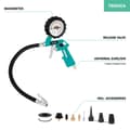 Miniatyrbillede 4 af 7: VONROC PRO Luftværktøj Startpakke – 6L | Støjsvag  Kompressor + Dækpumpe, Blæsepistol, Sprøjtepistol & 5m Spiralslange – Alt-i-én Sæt