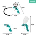 Miniatyrbillede 7 af 7: VONROC PRO Luftværktøj Startpakke – 6L | Støjsvag  Kompressor + Dækpumpe, Blæsepistol, Sprøjtepistol & 5m Spiralslange – Alt-i-én Sæt