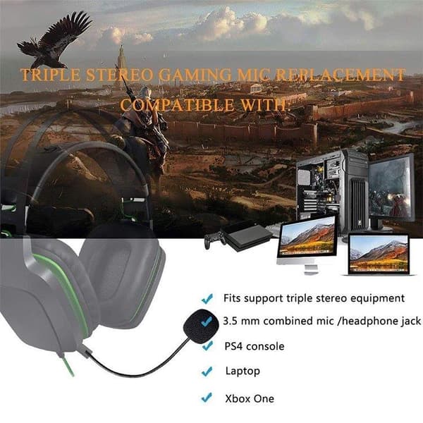 Mikrofon Mono för headset med böjbar arm, 3,5mm - 19cm