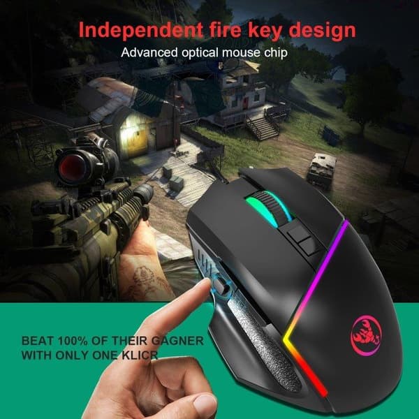 HXSJ  V100 + A876 Tangentbord och mus för gaming