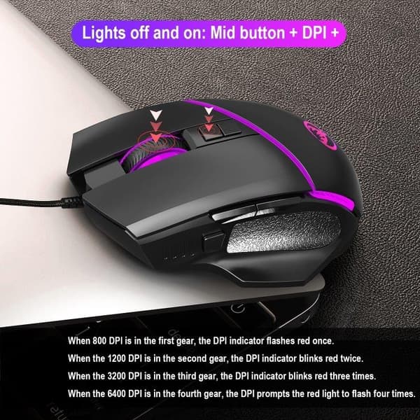 HXSJ  V100 + A876 Tastatur og mus for gaming