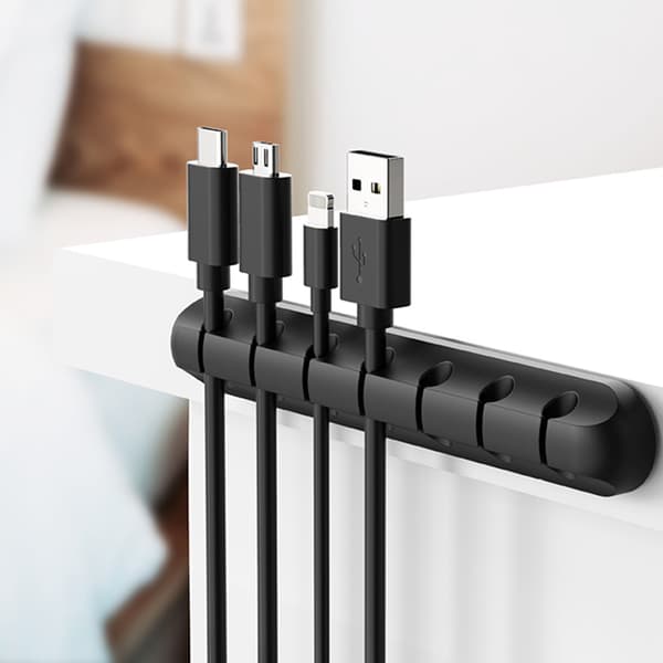 Kabelholder for op til 7 kabler - Sort