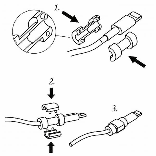 Ledningbeskyttelse til ladeledning - 10Pk