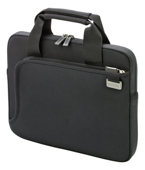 Dicota Smart Skin laptopväska, för 13"-13,3" laptops, 2 fack, ziplås, vadderade handtag, svart